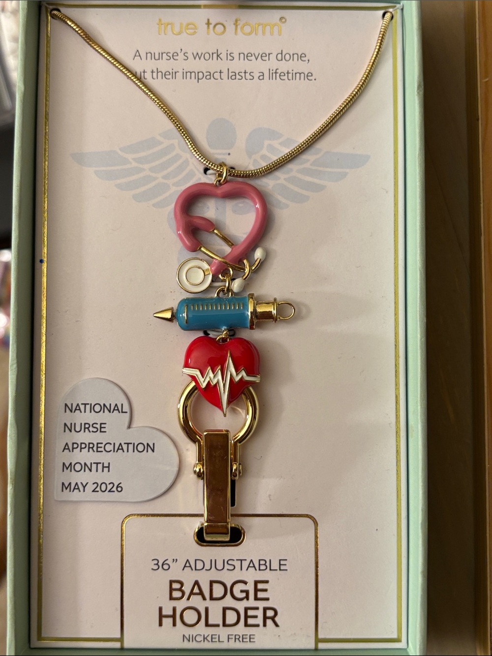 True to Form Nurse BADGE Holder Necklace